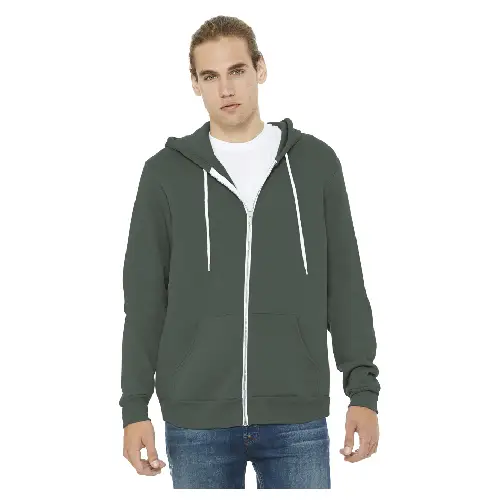 bella-canvas-sponge-fleece-full-zip-hoodie-front
